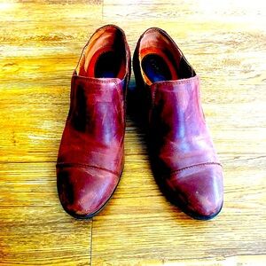 b.o.c. Moccasin Brown Ankled Heeled Leather Shoes.